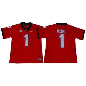 Georgia Bulldogs Sony Michel Red Jersey
